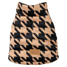 Pet Reversible Luxury Puffer Coat - Herringbone Print, XS