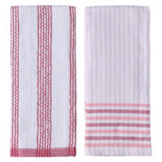 15" x 25" Waffle Towel Set, Red