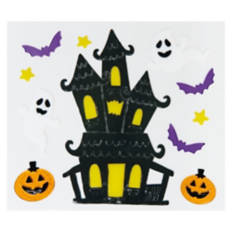 Halloween Gel Clings - Haunted House
