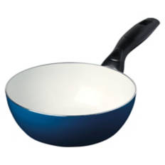 Mini Ceramic Wok Pan, Blue