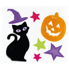 Halloween Gel Clings - Cat/Pumpkin
