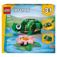 124 Piece Building Blocks - Turtle with Water Lily
