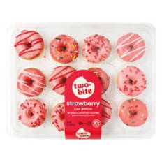 Strawberry Flavored Mini Iced Donuts, 12 count
