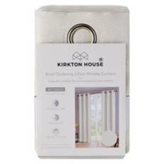 84" Room Darkening Window Curtains - Ivory, 2 pack