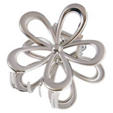 Silver Flower Claw Clip