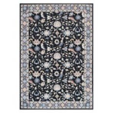 6' x 9' Oversized Washable Rug - Charcoal Medallion