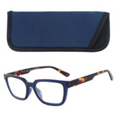 Men's Reading Glasses with Case - Blue, 2.5