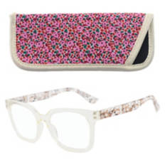 Ladies Reading Glasses with Case - Nude, 2.5