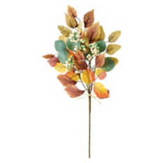 23" Tall Faux Floral Stem - Leaves with Berries