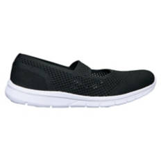 Ladies Comfort Slip on Trainer Shoes - Black, 8