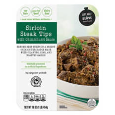 Sirloin Steak Tips With Chimichurri Sauce, 16 oz