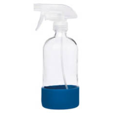 Clear Glass Spray Bottle, Blue