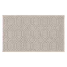 20" x 34" Polygon Rectangle Shaped Kitchen Accent Rug, Taupe