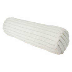 36" x 10" Super Soft Bolster Pillow, White Ribbed