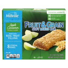 Apple  Cinnamon Fruit and Grain Cereal Bars, 8 count