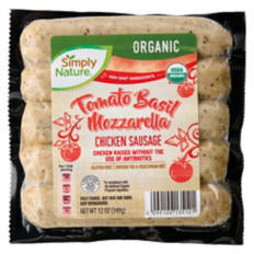 Organic Chicken Sausage - Tomato, Basil & Mozzarella, 12 oz