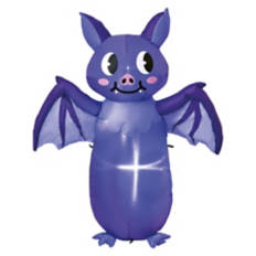 4 Foot Halloween Inflatable - Purple Bat