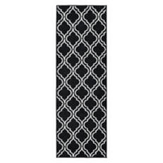 24" x 72" Spring Utility Runner - Black Medallion