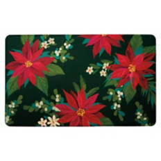 18" x 30" Reversible Holiday Comfort Mat - Poinsettias