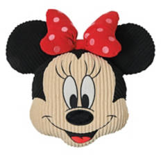16" X 16" Minnie Ribbed Face Shaped Pillow