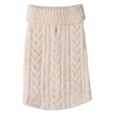 Pet Ultra Cozy Super Soft Sweater, Cable-Knit Cream, XS