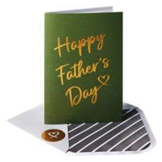 5" x 7" Greeting Card - Green Happy Father's Day