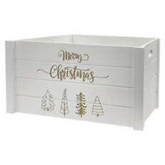 Winter Farmhouse Crate, White
