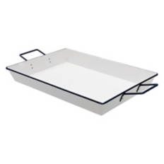 Galvanized Tray - White