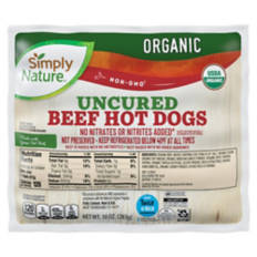 Organic Uncured Beef Hot Dogs, 10 oz