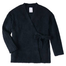 Ladies Cozy Lounge Wrap - Black, S/M