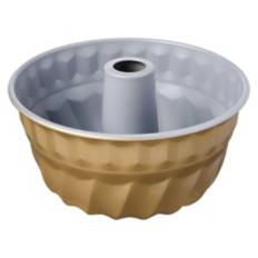 Fluted Tube Small Baking Pan, Gold