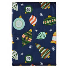 52" X 70" Holiday Vinyl Tablecloth - Ornaments