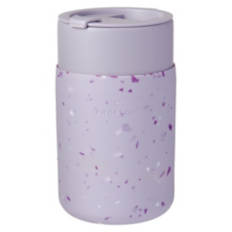 Ceramic & Silicone Terrazzo Travel Mug, Purple