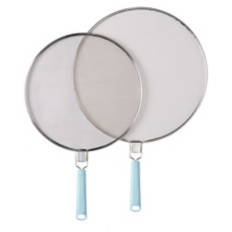 2 Pack Stainless Steel Splatter Screen, Blue