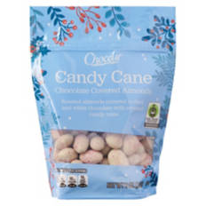 Choceur Candy Cane Chocolate Covered Almonds, 8 oz