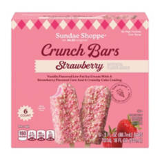 Strawberry Flavor Ice Cream Crunch Bars, 6 count
