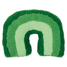 18" x  18" St. Patrick's Day Decor Pillow, Green Rainbow