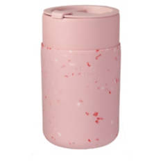 Ceramic & Silicone Terrazzo Travel Mug, Pink
