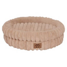 Ribbed Cuddler Pet Bed, Cream