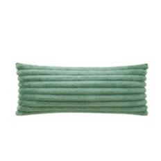 20" x 48" Faux Fur Body Pillow, Green Ribbed