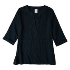 Ladies Beach Cover Up - Black, XL