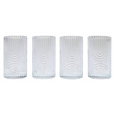 12oz Glass Drinkware Set - Clear, 4 Pack