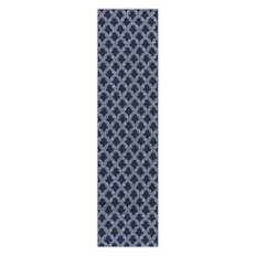 2' x  8' Oversized Runner - Navy Medallions