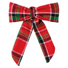 Ugly Sweater Wine Bottle Cover - Red Plaid Bow