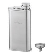 Stainless Steel Flask & Funnel Set, Silver