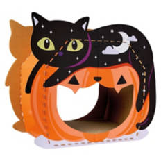 Halloween Cat Scratching Playhouse - Pumpkin