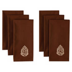 6 Pack Napkins - Pinecones & Leaves