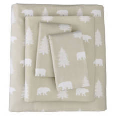 Queen Size Flannel Sheet Set - Bear
