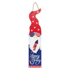 47" Reversible Porch Sign - 4th of July/Bee Gnome