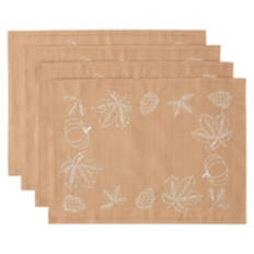4 Pack Placemats - Pinecones & Leaves